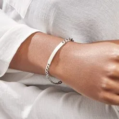 Histoire D'Or Bracelet Identité Casper Argent Gris -Boucles d'oreilles Bracelet Soldes FAIFGW0001 model1