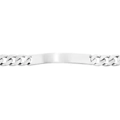 Histoire D'Or Bracelet Identité Casper Maille Gourmette Argent Blanc -Boucles d'oreilles Bracelet Soldes FAIHBW0003 view1