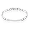 Histoire D'Or Bracelet Identité Vivian Maille Alternee 1/3 Argent Blanc -Boucles d'oreilles Bracelet Soldes FAIHBW0266 master