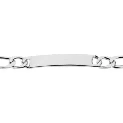 Histoire D'Or Bracelet Identité Vivian Maille Alternee 1/3 Argent Blanc -Boucles d'oreilles Bracelet Soldes FAIHBW0266 view1