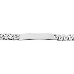 Histoire D'Or Bracelet Identité Casper Maille Gourmette Argent Blanc -Boucles d'oreilles Bracelet Soldes FAIHBW0267 view1
