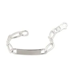Histoire D'Or Bracelet Identité Vila Maille Alternee 1/2 Argent Blanc -Boucles d'oreilles Bracelet Soldes FAIHBW0268 view1