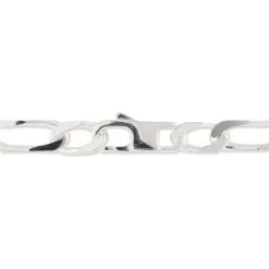 Histoire D'Or Bracelet Identité Vila Maille Alternee 1/2 Argent Blanc -Boucles d'oreilles Bracelet Soldes FAIHBW0268 view2