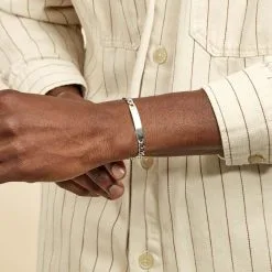 Histoire D'Or Bracelet Identité Argent Blanc Casper -Boucles d'oreilles Bracelet Soldes FAIHBW0306 model1