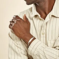 Histoire D'Or Bracelet Identité Argent Blanc Vila -Boucles d'oreilles Bracelet Soldes FAIHBW0313 model0