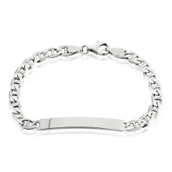 Histoire D'Or Bracelet Identité Argent Blanc Bobbi