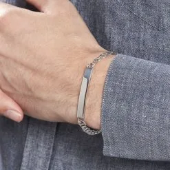 Histoire D'Or Bracelet Identité Argent Blanc Bobbi -Boucles d'oreilles Bracelet Soldes FAIHBW0327 model0