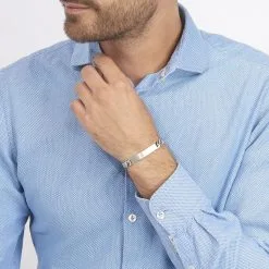 Histoire D'Or Bracelet Identité Casper Argent Gris -Boucles d'oreilles Bracelet Soldes FAIHGW0003 model0