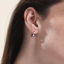 Histoire D'Or Créoles Argent Blanc Eleanora -Boucles d'oreilles Bracelet Soldes FAOFAW0003 model0