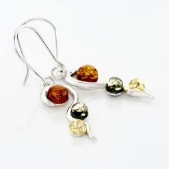 Histoire D'Or Boucles D'oreilles Pendantes Levannah Argent Blanc Ambre -Boucles d'oreilles Bracelet Soldes FAOFBID166 view2