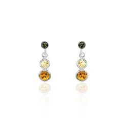 Histoire D'Or Boucles D'oreilles Argent Blanc Rosalie Ambres