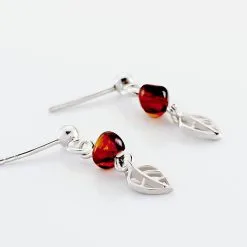 Histoire D'Or Boucles D'oreilles Pendantes Nolana Argent Blanc Ambre -Boucles d'oreilles Bracelet Soldes FAOFBIY197 view2