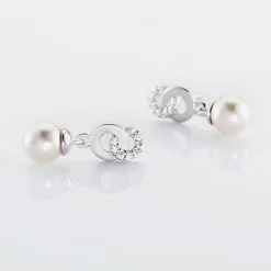 Histoire D'Or Boucles D'oreilles Pendantes Paqueretteae Argent Blanc Perle Culture 8 Histoire D'Or Boucles D'oreilles Pendantes Paqueretteae Argent Blanc Perle Culture -Boucles d'oreilles Bracelet Soldes FAOFBU2047 view2