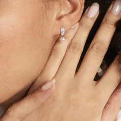 Histoire D'Or Boucles D'oreilles Pendantes Providence Argent Perle De Culture Oxyde -Boucles d'oreilles Bracelet Soldes FAOFBU2091 model1