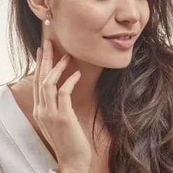 Histoire D'Or Boucles D'oreilles Pendantes Dolores Argent Perle De Culture Et Oxyde -Boucles d'oreilles Bracelet Soldes FAOFBU2098 model0