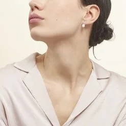 Histoire D'Or Boucles D'oreilles Pendantes Sathine Argent Perle De Culture Et Oxyde -Boucles d'oreilles Bracelet Soldes FAOFBU2140 model0