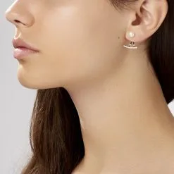 Histoire D'Or Bijoux D'oreilles Sylviane Argent Blanc Perle De Culture Et Oxyde -Boucles d'oreilles Bracelet Soldes FAOFBU2184 model0