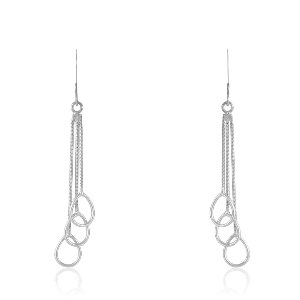 Histoire D'Or Boucles D'oreilles Pendantes Flat Argent Blanc 3 Histoire D'Or Boucles D'oreilles Pendantes Flat Argent Blanc