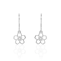 Histoire D'Or Boucles D'oreilles Pendantes Lucrezia Argent Blanc