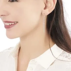 Histoire D'Or Boucles D'oreilles Pendantes Melodie Argent Blanc -Boucles d'oreilles Bracelet Soldes FAOFBW0092 model0