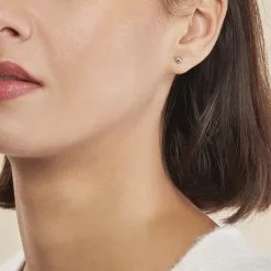 Histoire D'Or Boucles D'oreilles Puces Virgie Argent Blanc -Boucles d'oreilles Bracelet Soldes FAOFBW00BW model0