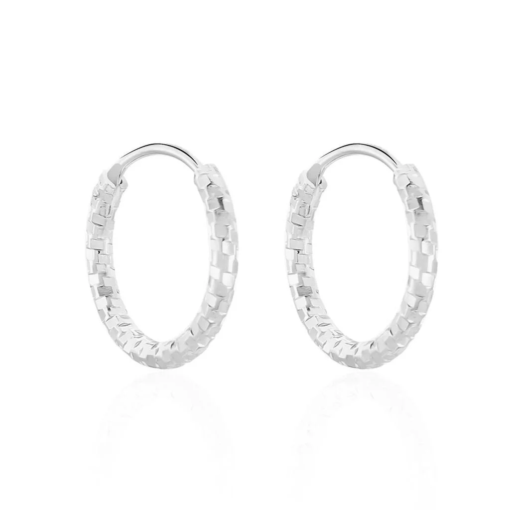 Histoire D'Or Créoles Argent Blanc Agathe 4 Histoire D'Or Créoles Argent Blanc Agathe – Image 2