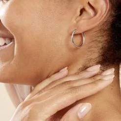 Histoire D'Or Créoles Argent Blanc Olympia -Boucles d'oreilles Bracelet Soldes FAOFBW00CB model1