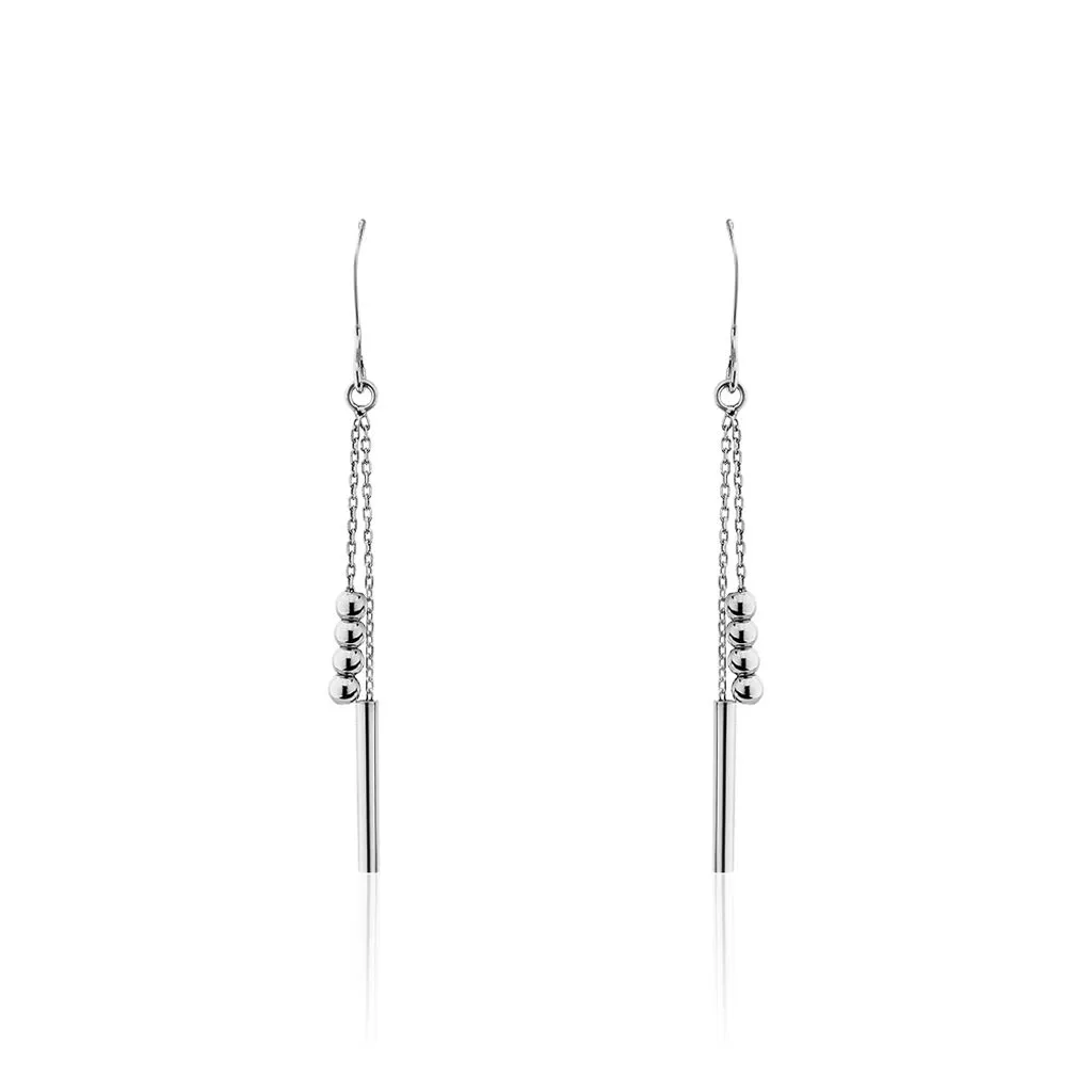 Histoire D'Or Boucles D'oreilles Pendantes Eucleia Argent Blanc 2 Histoire D'Or Boucles D'oreilles Pendantes Eucleia Argent Blanc