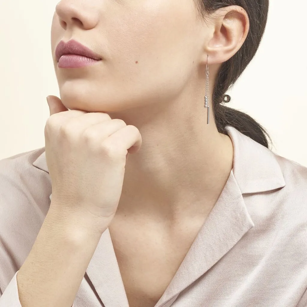 Histoire D'Or Boucles D'oreilles Pendantes Eucleia Argent Blanc 5 Histoire D'Or Boucles D'oreilles Pendantes Eucleia Argent Blanc – Image 4