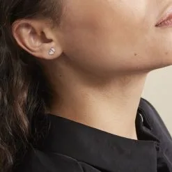 Histoire D'Or Boucles D'oreilles Puces Collinette Argent Blanc -Boucles d'oreilles Bracelet Soldes FAOFBW00MV model0