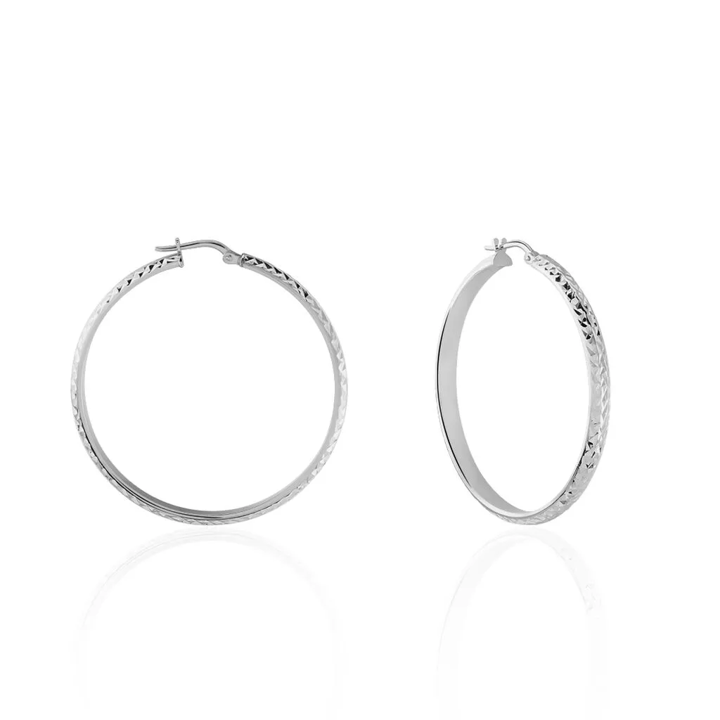 Histoire D'Or Créoles Argent Blanc Esmee 3 Histoire D'Or Créoles Argent Blanc Esmee