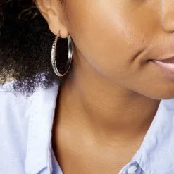 Histoire D'Or Créoles Argent Blanc Esmee 13 Histoire D'Or Créoles Argent Blanc Esmee -Boucles d'oreilles Bracelet Soldes FAOFBW00NG model1