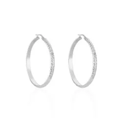 Histoire D'Or Créoles Argent Blanc Esmee 9 Histoire D'Or Créoles Argent Blanc Esmee -Boucles d'oreilles Bracelet Soldes FAOFBW00NG view1