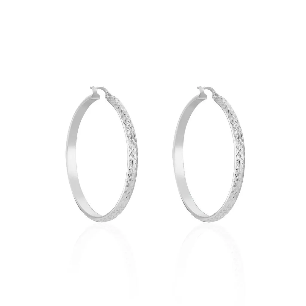 Histoire D'Or Créoles Argent Blanc Esmee 4 Histoire D'Or Créoles Argent Blanc Esmee – Image 2