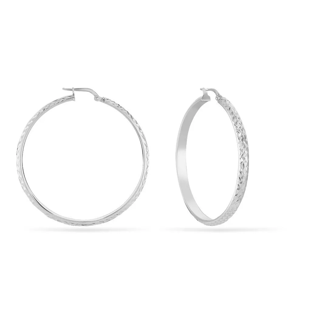 Histoire D'Or Créoles Argent Blanc Esmee 5 Histoire D'Or Créoles Argent Blanc Esmee – Image 3