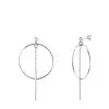 Histoire D'Or Boucles D'oreilles Pendantes Enissa Argent Blanc