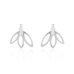 Histoire D'Or Bijoux D'oreilles Anjali Argent Blanc
