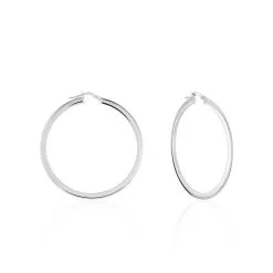 Histoire D'Or Créoles Argent Blanc Hally