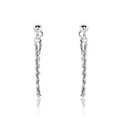 Histoire D'Or Boucles D'oreilles Pendantes Argent Blanc Renae