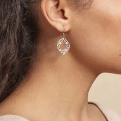 Histoire D'Or Boucles D'oreilles Pendantes Maurizia Argent Blanc -Boucles d'oreilles Bracelet Soldes FAOFBW0661 model0