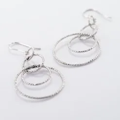 Histoire D'Or Boucles D'oreilles Pendantes Flaura Argent Blanc -Boucles d'oreilles Bracelet Soldes FAOFBW0945 view2