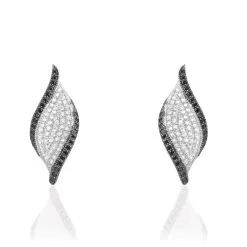 Histoire D'Or Boucles D'oreilles Pendantes Averill Argent Blanc Oxyde De Zirconium