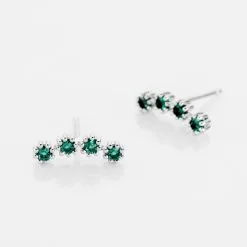 Histoire D'Or Boucles D'oreilles Puces Karrie Argent Blanc Oxyde De Zirconium -Boucles d'oreilles Bracelet Soldes FAOFBZV119 view2