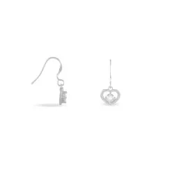 Histoire D'Or Boucles D'oreilles Pendantes Nalan Argent Blanc Oxyde De Zirconium -Boucles d'oreilles Bracelet Soldes FAOFBZW02Y view1