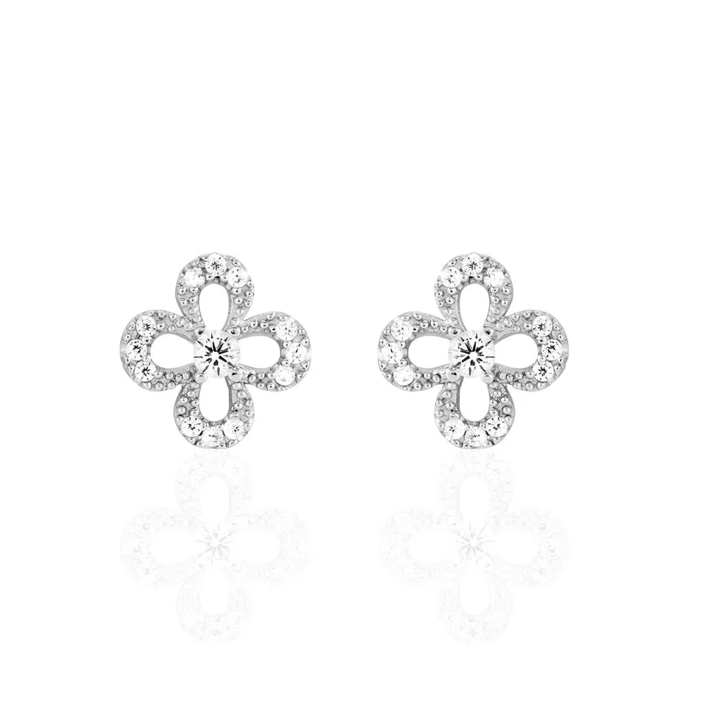 Histoire D'Or Boucles D'oreilles Puces Sophia Argent Blanc Oxyde De Zirconium 3 Histoire D'Or Boucles D'oreilles Puces Sophia Argent Blanc Oxyde De Zirconium