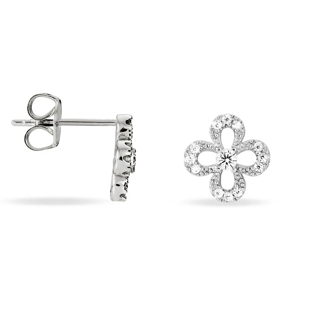 Histoire D'Or Boucles D'oreilles Puces Sophia Argent Blanc Oxyde De Zirconium 4 Histoire D'Or Boucles D'oreilles Puces Sophia Argent Blanc Oxyde De Zirconium – Image 2
