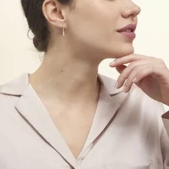 Histoire D'Or Boucles D'oreilles Pendantes Lauren Argent Blanc Oxyde De Zirconium -Boucles d'oreilles Bracelet Soldes FAOFBZW0B4 model0