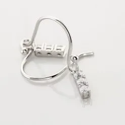 Histoire D'Or Boucles D'oreilles Pendantes Lauren Argent Blanc Oxyde De Zirconium -Boucles d'oreilles Bracelet Soldes FAOFBZW0B4 view2