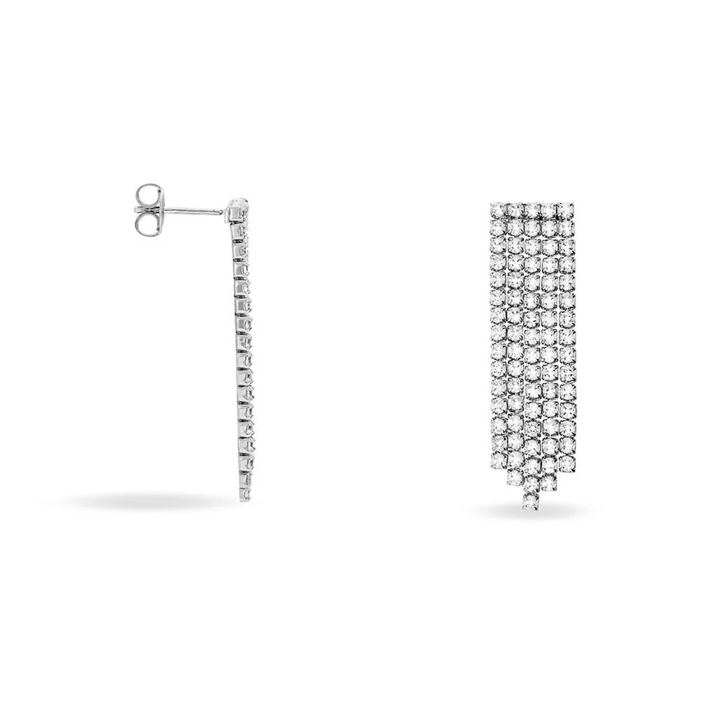 Histoire D'Or Boucles D'oreilles Pendantes Clavie Argent Blanc Oxyde De Zirconium 4 Histoire D'Or Boucles D'oreilles Pendantes Clavie Argent Blanc Oxyde De Zirconium – Image 2