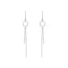 Histoire D'Or Boucles D'oreilles Pendantes Selena Argent Blanc Oxyde De Zirconium